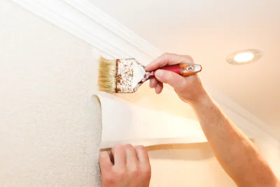 Pose de papier peint au Horps — revêtements muraux et toiles de verre